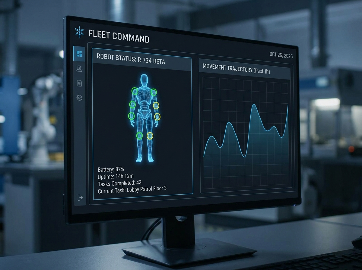 FleetOS individual robot telemetry panel