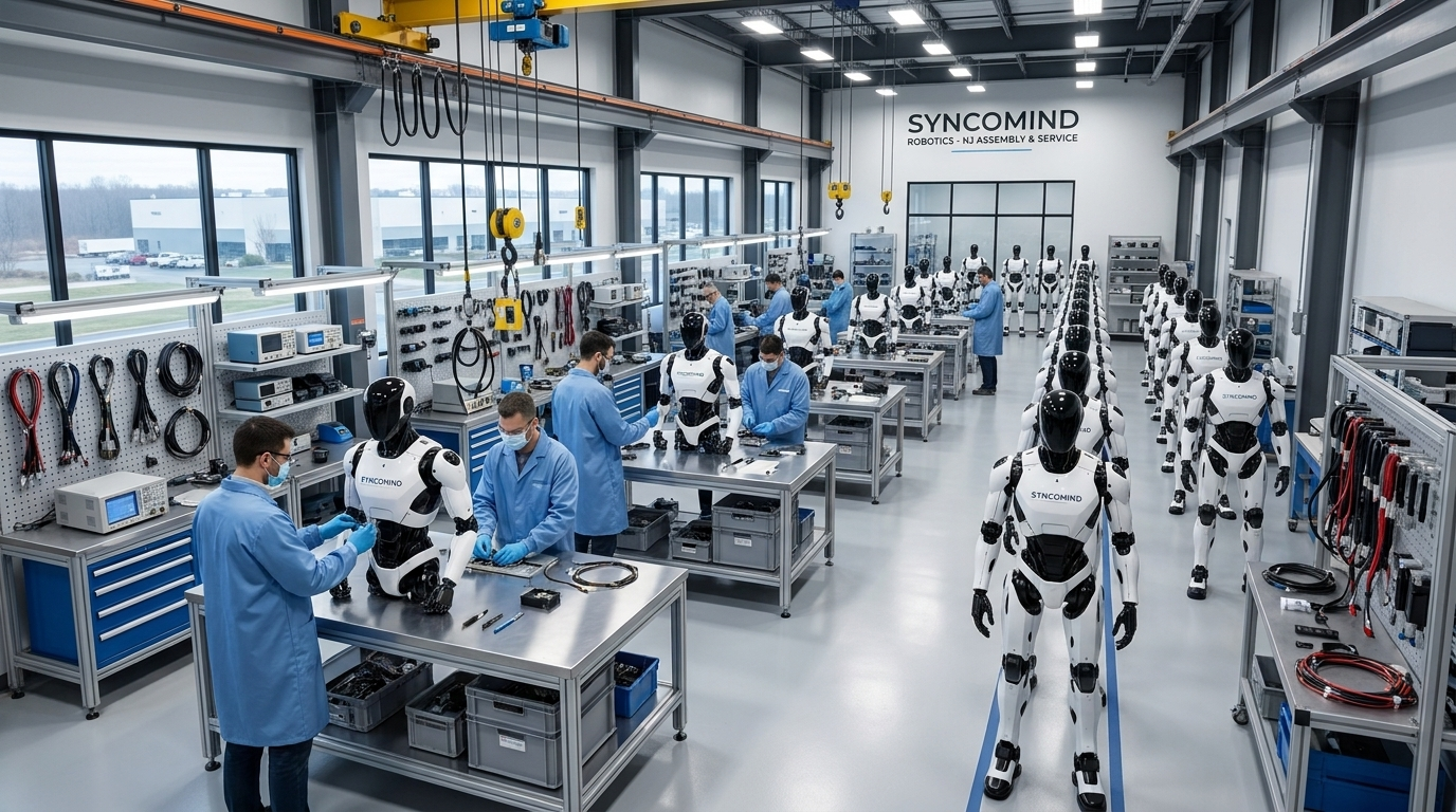 NJ facility interior — robot assembly